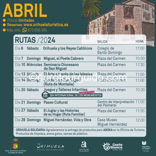 Orihuela Guided Visits April 2024 EuroTourGuide Coach Tours Orihuela Guided Visits April 2024 EuroTourGuide Coach Tours